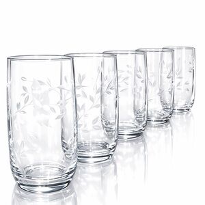 Princess House Etched Glass Tumbler Collection